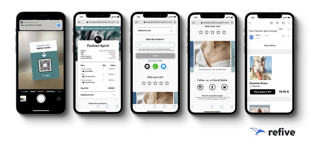 refive's intelligenten digitale Kassenbons